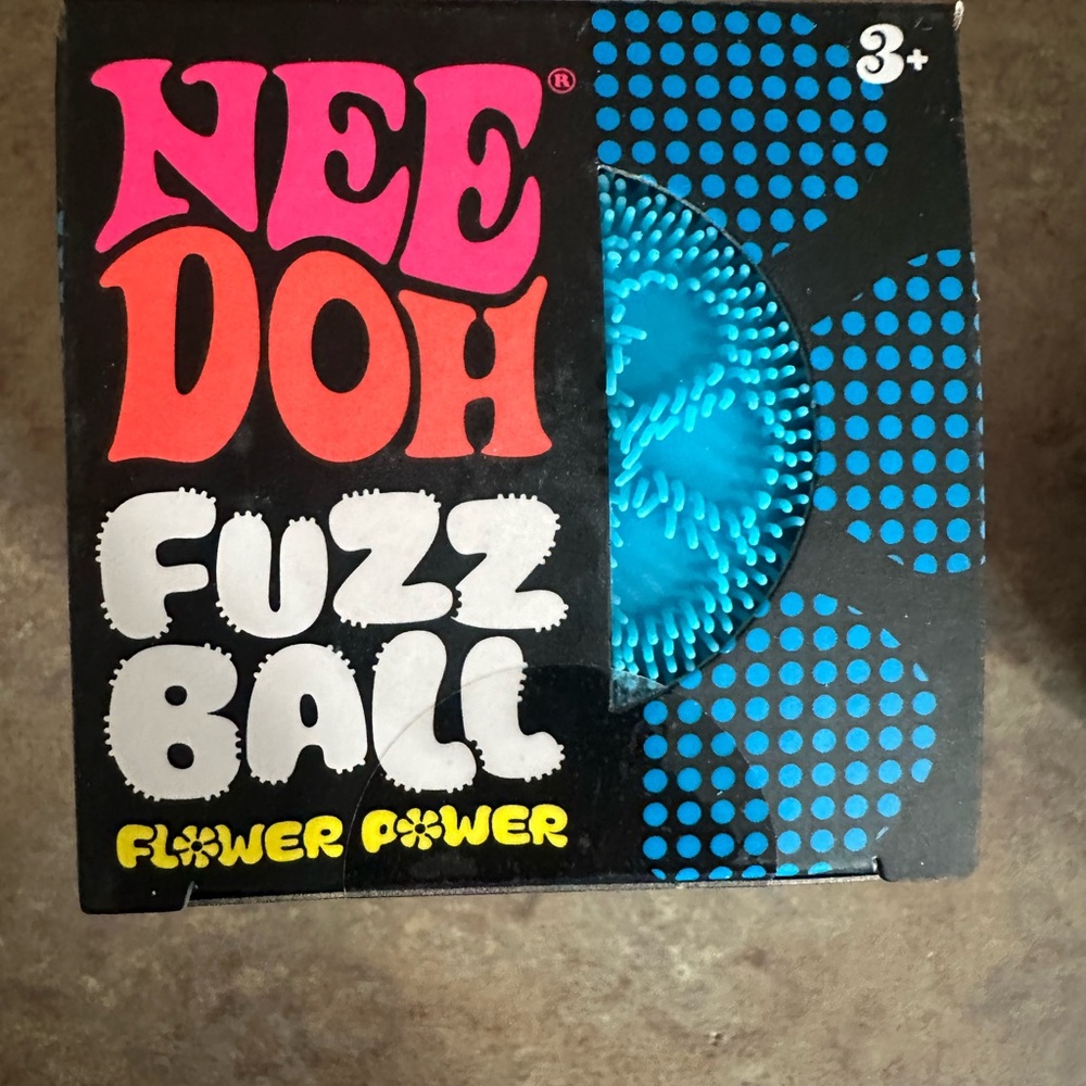 SOLD- NO MORE AVAILABLE 
NeeDoh Blue Fuzz Ball Toy